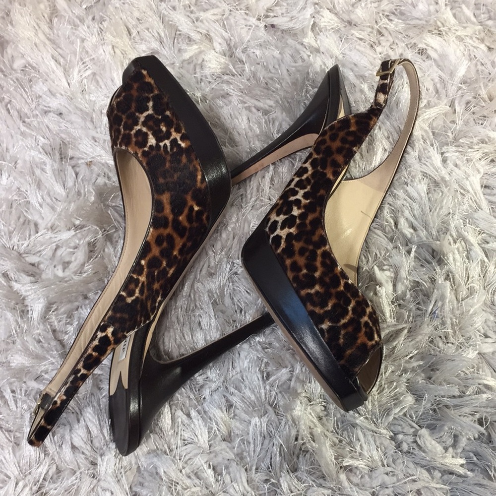 EUC Jimmy Choo Leopard print Calf Hair Heels, 9.5 - Picture 5 of 17